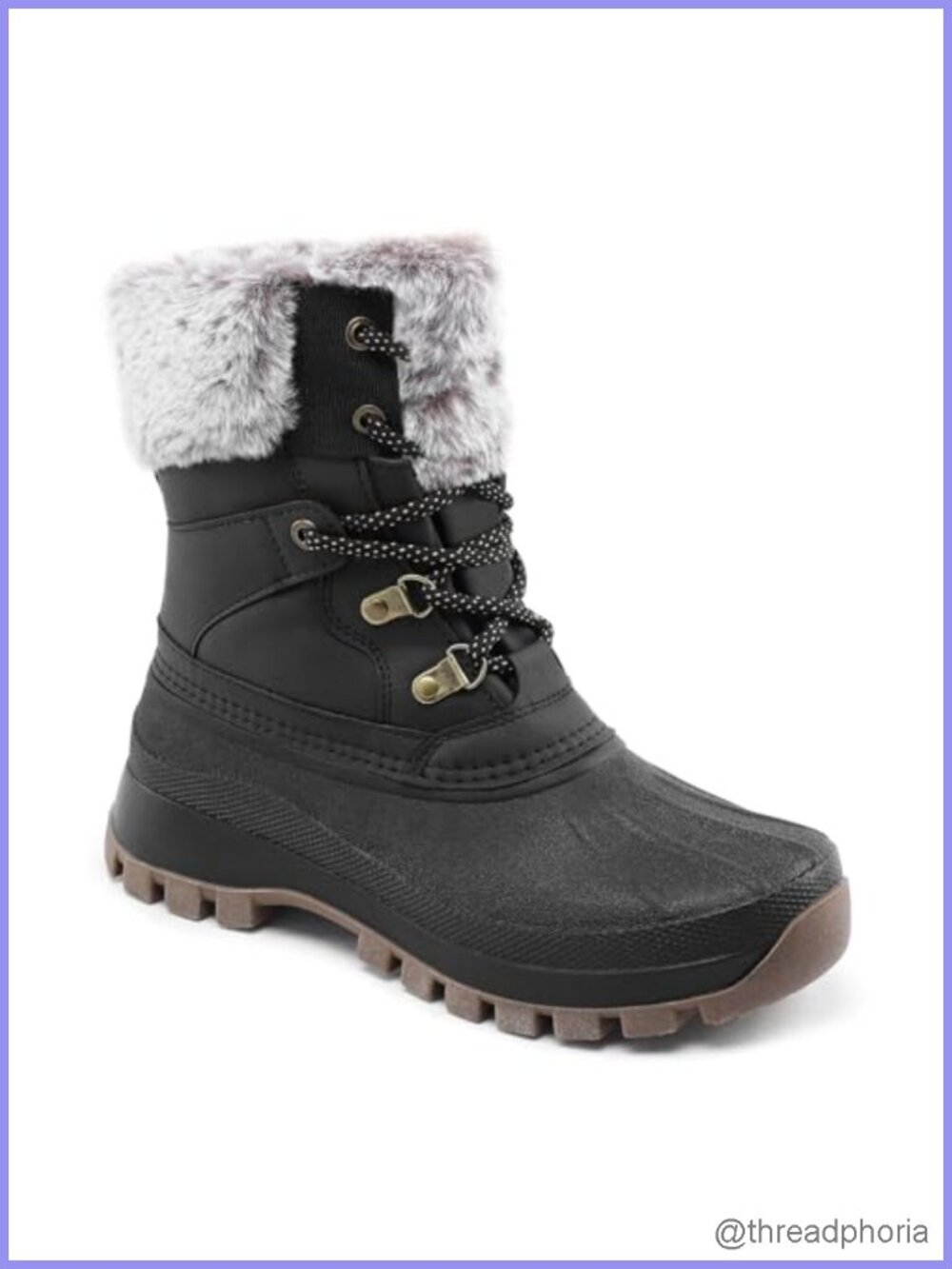 Waterproof Winter Snow Boots with Fleece Lining Slip-Resistant Duckbill